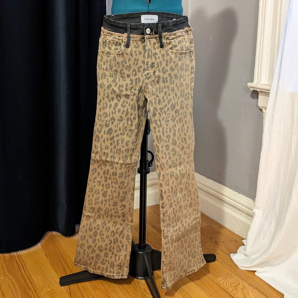 Frame Denim Leopard Le Crop Mini Boot, 24